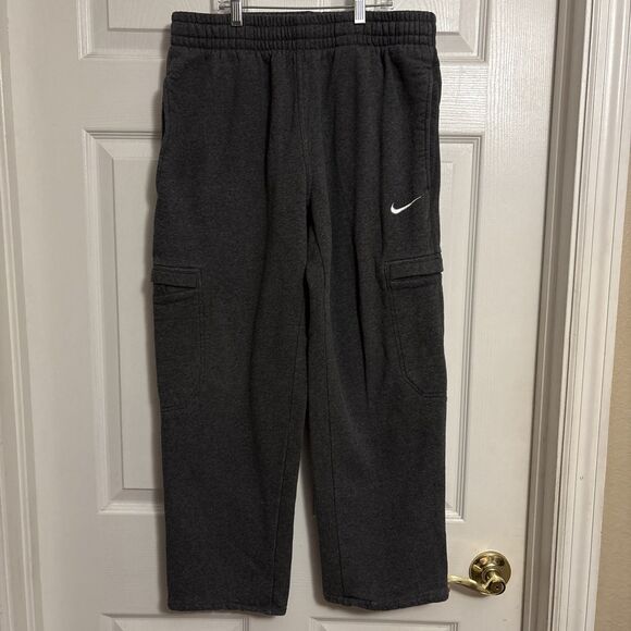 Nike 487328-071 Sportswear Club Fleece Gray Cargo Sweatpants, size S - Picture 1 of 11